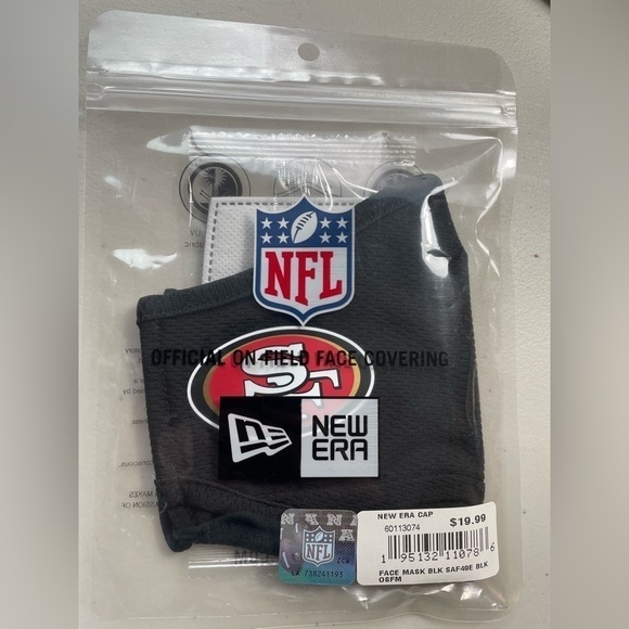 2 San Francisco 49er official NFL face masks 1 sealed and unopened, 1 opened - Picture 2 of 3